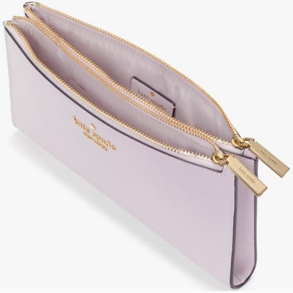 NWT Kate Spade Madison Double Zip Wallet Pastel Lavender - Picture 10 of 11